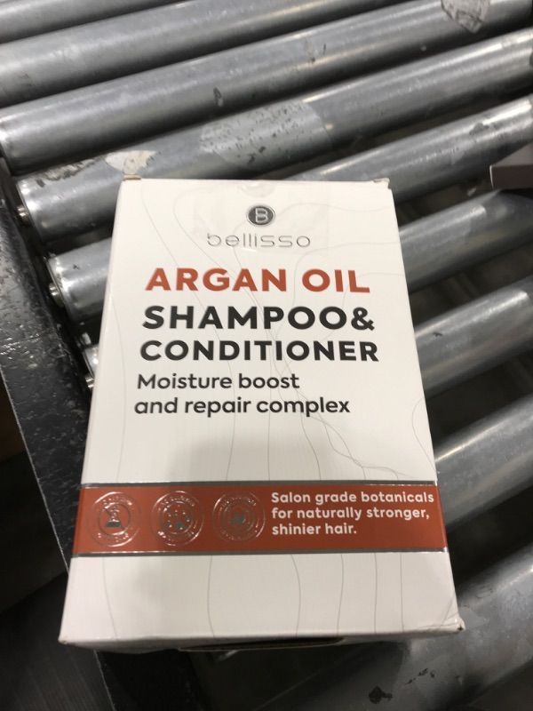 Photo 1 of Moroccan Argan Oil Shampoo and Conditioner Set - Sulfate Free with No Parabens - Botanicals for Women and Men - Professional Moisturizing, Anti Frizz, Hydrating Solution for Dry, Wavy and Curly Hair