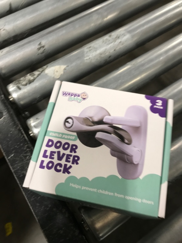 Photo 1 of Door Lever Lock (3 Pack) Prevents Toddlers from Opening Doors. 3.25" L * 1.5" W * 4.5" H Easy One Hand Operation for Adults. Durable ABS with 3M Adhesive Backing. Simple Install, No Tools Needed.