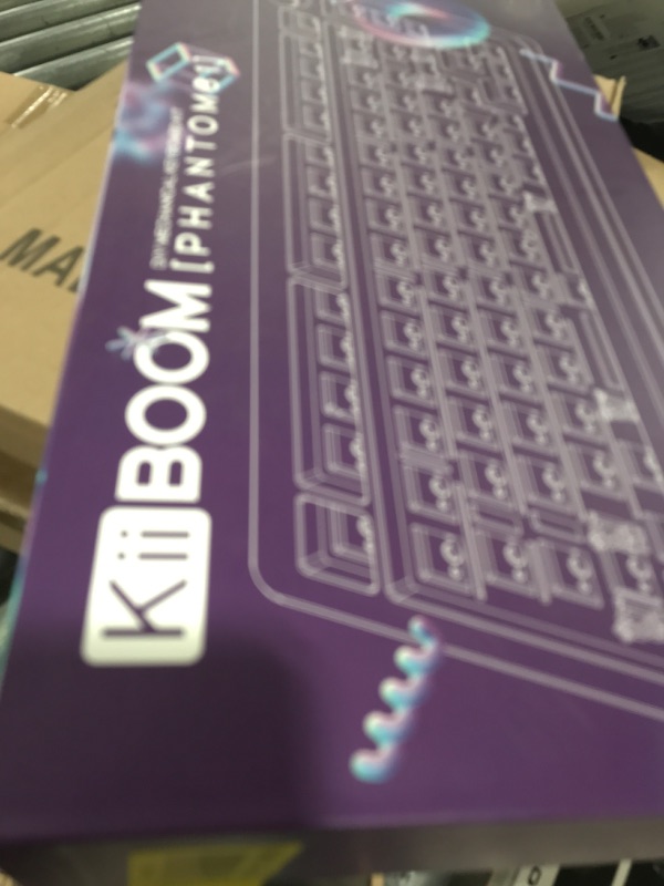 Photo 1 of KiiBoom Phantom 81 75% Transparent Mechanical Gaming Keyboard, Hot Swappable Custom Gasket Keyboard with RGB Backlit, Clear Keycap, Rechargeable Battery, Triple Mode for Win/Mac (Phantom 81 V3 Clear)