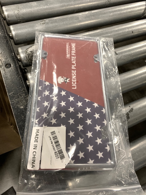 Photo 1 of Hanwell Products Chrome License Plate Frame Made of Zinc Alloy Metal, Universal Car Accessories,1 Pack License Plate Holder Never Rust and Unbreakable with Metal Screws, Chrome Caps and Screwdriver