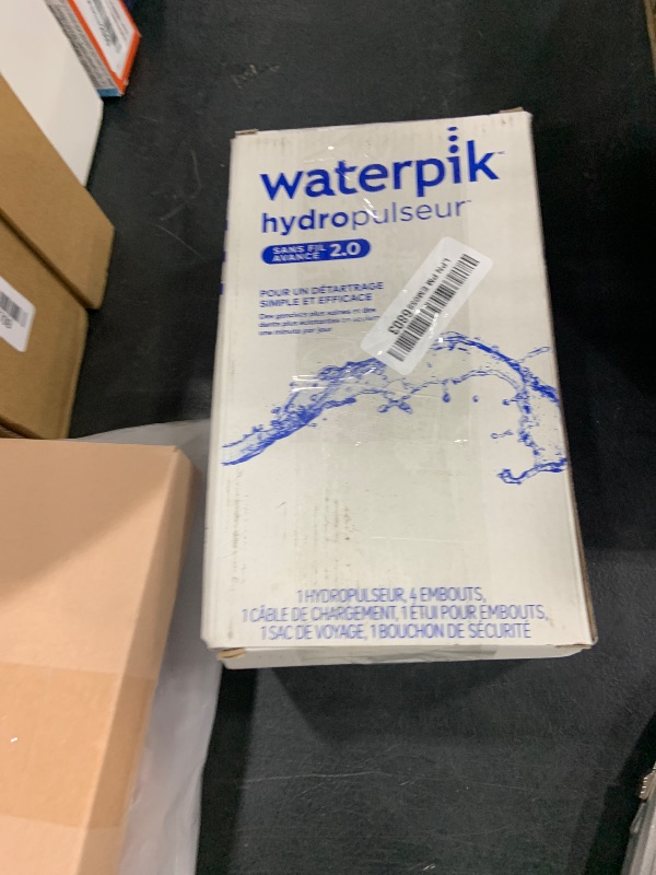 Photo 1 of Waterpik Cordless Advanced 2.0 Water Flosser For Teeth, Gums, Braces, Dental Care With Travel Bag and 4 Tips, ADA Accepted, Rechargeable, Portable, and Waterproof, Black WP-582, Packaging May Vary