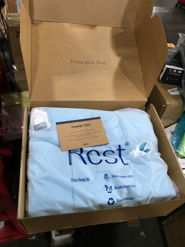 Photo 1 of REST® Evercool® Cooling Comforter, Full/Queen, Blanket for Hot Sleepers, All Season Bedding to Keep Cool for Night Sweats, Breathable Lightweight Blanket, 90"x90" Inches, Aqua Blue