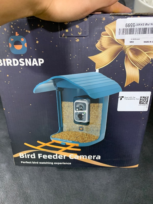 Photo 1 of birdsnap® PAV- Smart Bird Feeder with Camera Solar Powered, 64GB Card & 2K HD Record Video Bird Camera Live with 5 DIY Add-ons, AI Identify Auto Capture, Ideal Gift for Birds Lover