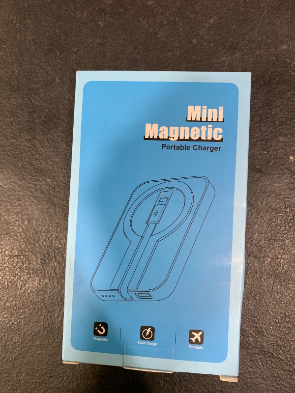 Photo 1 of Rosewiththorns iOS Mini Portable Charger, 5200 mAh Magnetic Charger Power Bank Slim Small Chargers with Built-in Cable, Travel Battery Pack for iPhone 14/13/12/11 Pro/Pro Max/Plus/Mini/AirPods
