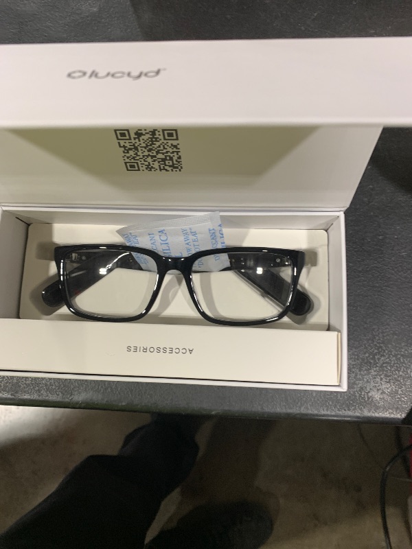 Photo 1 of Lucyd Lyte (2025 Version) Smart Glasses for Men - Bluetooth Smart Eyewear with Light Adaptive Photochromic Lenses, Open Ear Speakers & Microphone - Darkside (Standard)