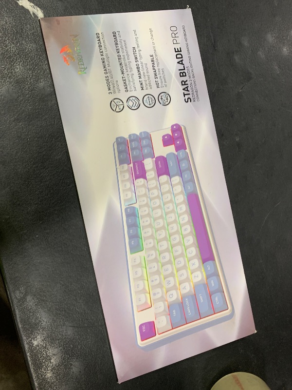 Photo 1 of Redragon K707 PRO 80% Wireless Gasket RGB Gaming Keyboard, 3-Modes 87 Keys TKL Mechanical Keyboard w/Hot-Swap Socket, PBT Round Keycaps & 5-Layer Noise Dampening, Custom Linear Switch