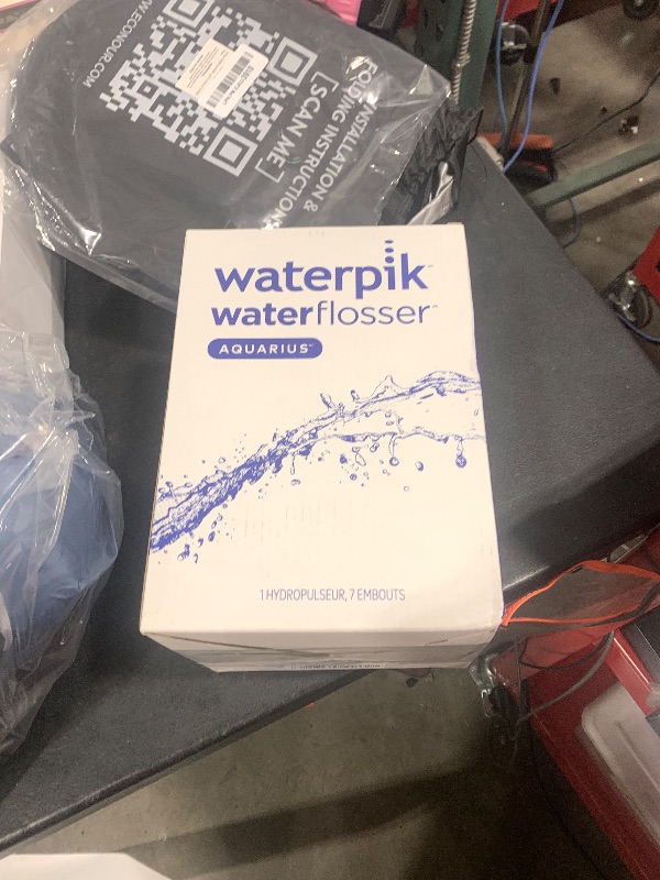 Photo 1 of Waterpik Aquarius Water Flosser For Teeth Cleaning, Gums, Braces, Dental Care, Electric Power With 10 Settings, 7 Tips For Multiple Users And Needs, ADA Accepted, Blue WP-663, Packaging May Vary