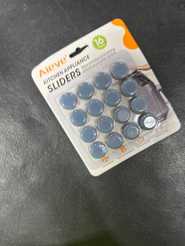 Photo 1 of Aieve Appliance Sliders, 16 Pcs Self Adhesive Appliance Slider for Easy Moving & Space Saving, Small Countertop Rollers Kitchen Hacks Mixer Accessories
