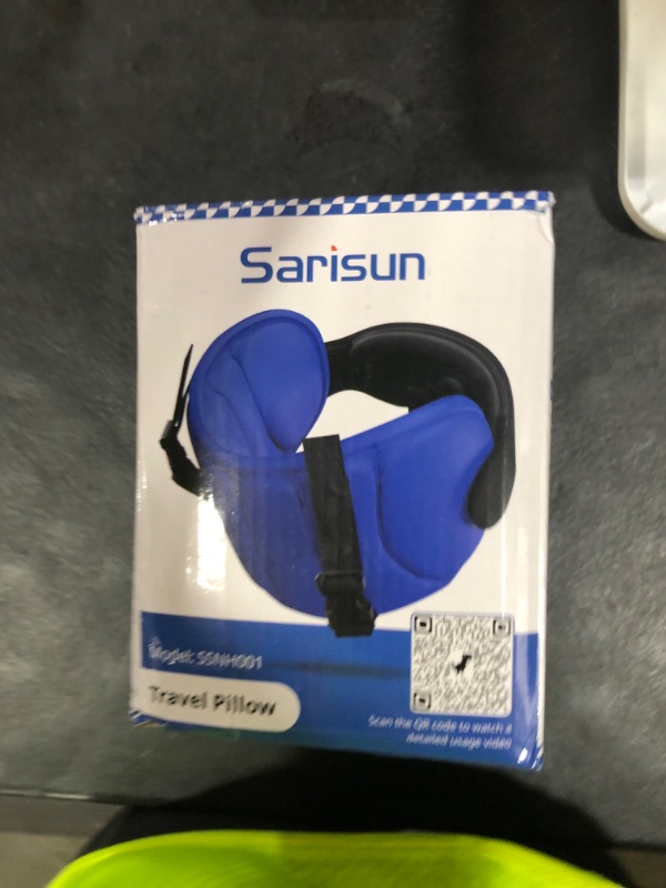 Photo 1 of SARISUN Travel Pillows for Airplanes, Airplane Pillow for Long Flight, Airplane Head Strap with Sleep Eye Mask, 360° Headrest for Car Road Trip, Stop Bobblehead, FSA HSA Eligible Approved, Red