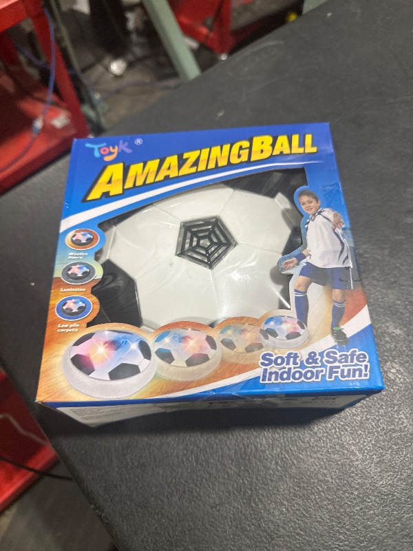Photo 1 of Toyk Boy Toys - LED Hover Soccer Ball - Air Power Training Ball Playing Football Indoor Outdoor Game - Birthday Gifts for Kids, Age 3 4 5 6 7 8-12 Year Old Boys - Soccer