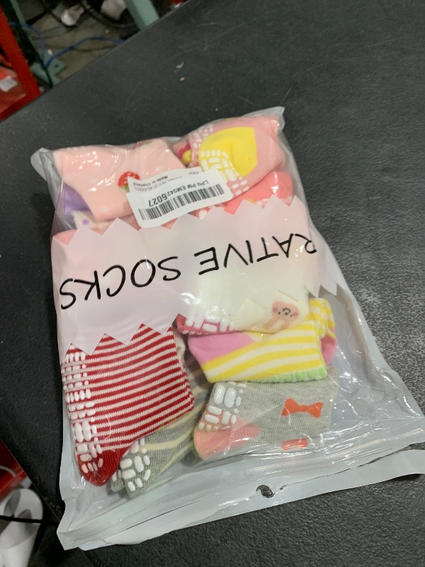 Photo 1 of RATIVE Non Skid Anti Slip Cotton Dress Crew Socks With Grips For Baby Infant Toddler Kids Girls (1-3T, RG-820821)