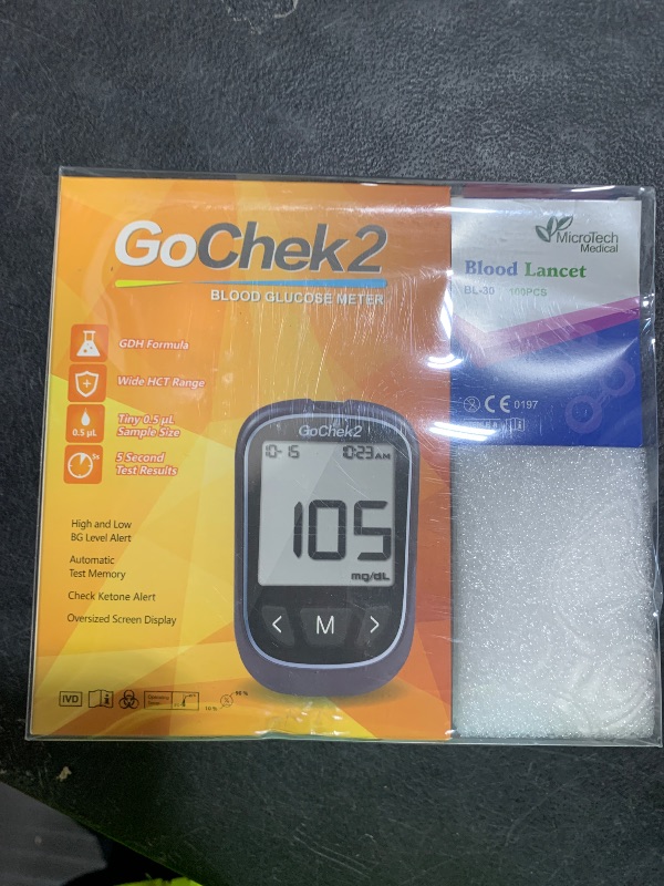 Photo 1 of GO CHECK 2 BLOOD GLUCOSE MONITOR