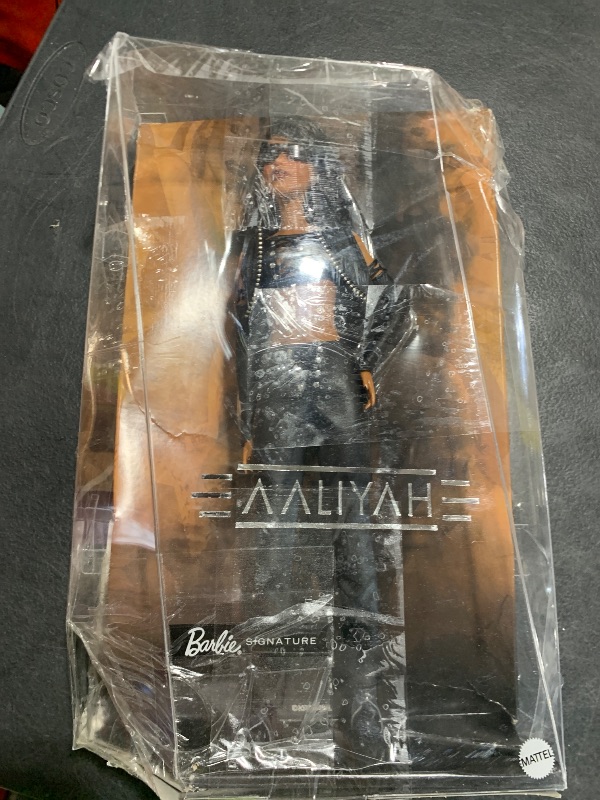 Photo 1 of Barbie Signature Aaliyah 11.5" Collectible Doll in Black Faux Leather Outfit
