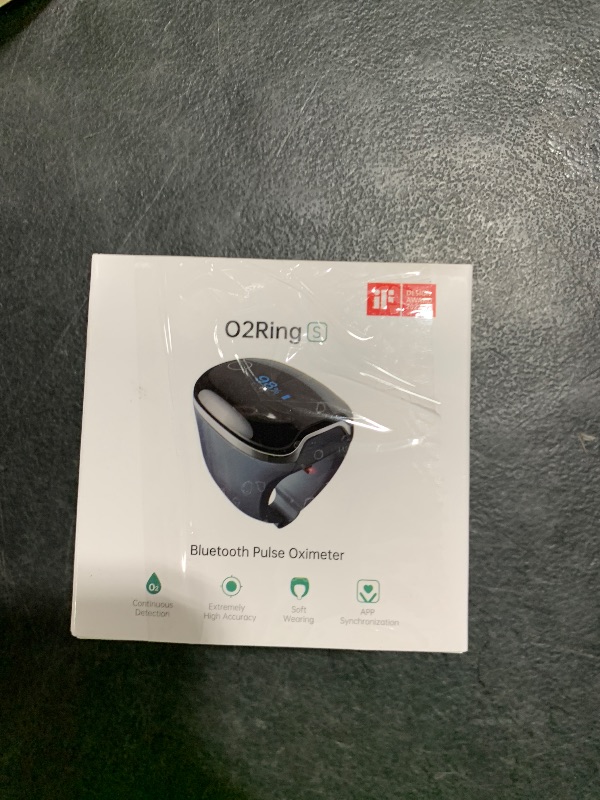 Photo 1 of Wellue O2Ring-S Oxygen Monitor with Vibration Reminder, Bluetooth Pulse Oximeter Tracks SPO2 and Pulse Rate, 24 hrs Battery Life, 4*10 Hours Built-in Memory, Rechargeable Pulse Ox with Free PC & APP