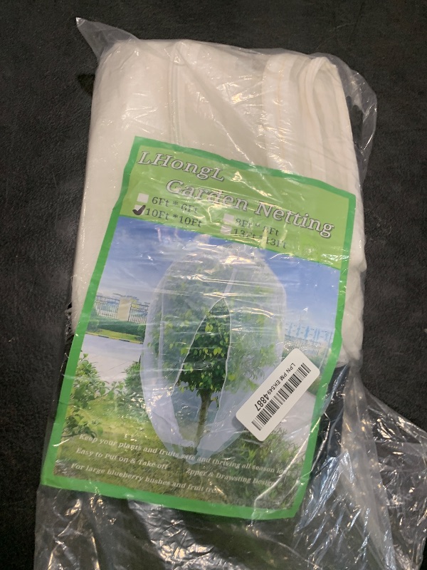 Photo 1 of 10ftx10ft Large Fruit Tree Netting Bags,Bird Netting for Blueberry Bushes Keep Birds Squirrels Cicadas and Small Animals Out,Ideal Covers for Cherry Fig Peach Apple Trees(Zippers on One Side)