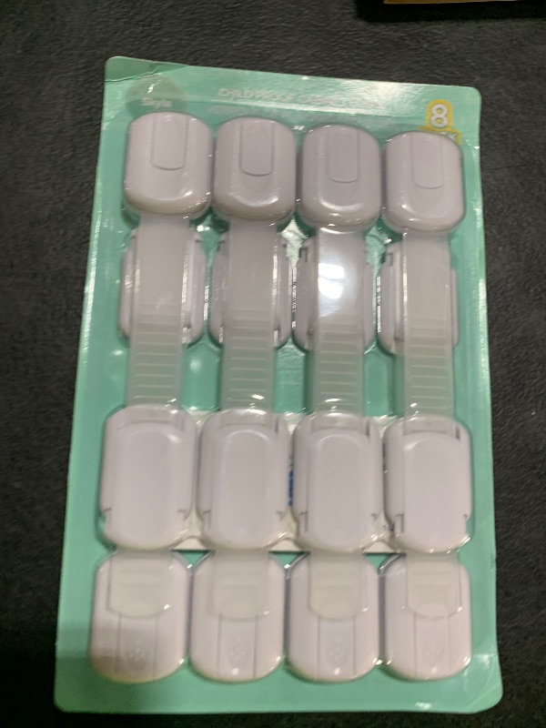 Photo 1 of SKYLA HOMES Baby Locks (8-Pack) Child Safety Cabinet Proofing - Safe Quick and Easy 3M Adhesive Cabinet Drawer Door Latches No Screws & Magnets Multi-Purpose for Furniture Kitchen Ovens Toilet Seats