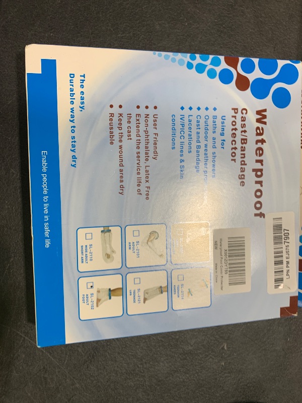 Photo 1 of 100% Waterproof Foot Cast Cover Wound Protector for Shower Bath, Watertight Cast Bag Covers for Broken Surgery Foot, Wound and Burns - Reusable [2025 Upgrade]