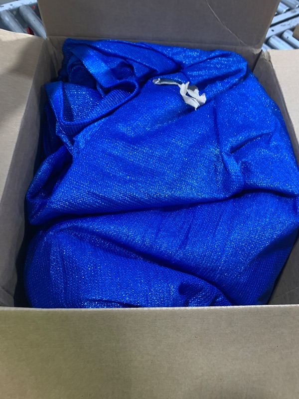 Photo 1 of ColourTree 24' x 24' x 33.9' Blue Sun Shade Sail Right Triangle CTSLRT24 - Canopy Mesh Fabric UV Block UPF50 - Commercial Heavy Duty - 190 GSM - 3 Years Warranty