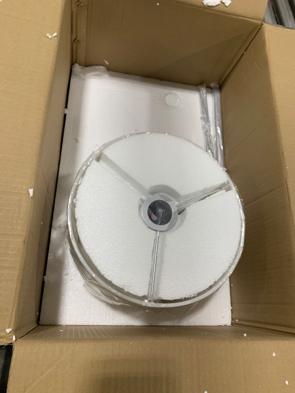 Photo 1 of Livex Lighting 40036-91 24.25" One Light Swing Arm Wall Mount, Brushed Nickel Finish with Off-White Fabric Shade