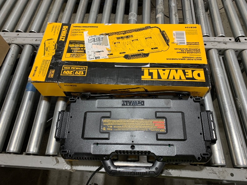 Photo 1 of DEWALT 20V MAX* Charger, 4-Port, Rapid Charge (DCB104) , Black/Yellow