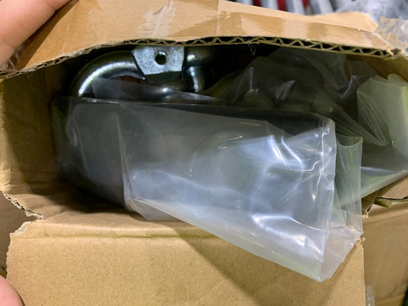 Photo 1 of ECOTRIC Front Bumper Compatible with 1987-2006 Jeep Wrangler TJ YJ with Winch Plate D-Ring and 2 LED Lights Black Rock Crawler Heavy Duty