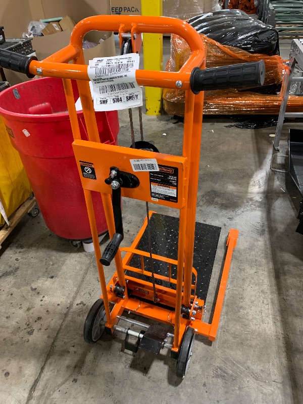 Photo 1 of SuperHandy Material Lift Winch Stacker, Pallet Truck Dolly, Lift Table, Fork Lift, 330 Lbs 40" Max Lift w/ 8" Wheels, Swivel Casters [Patent Pending]