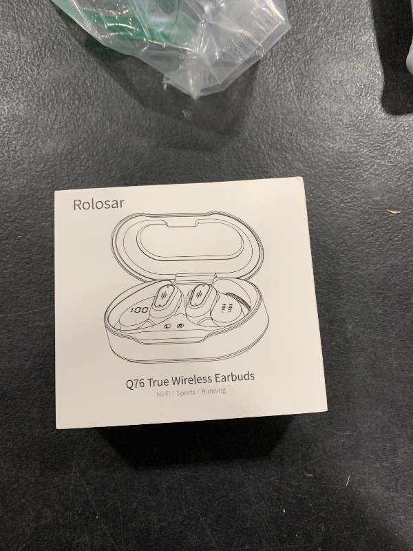 Photo 1 of Rolosar Wireless Earbuds, 2025 Bluetooth 5.4 Headphones Sport, Earbuds with ENC Noise Canceling Mic, 50H Stereo Wireless Headphones IP7 Waterproof with Earhooks, Dual LED Display for Workout