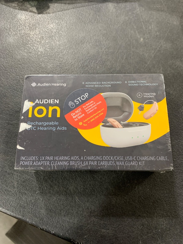 Photo 1 of Audien ion wireless rechargeable otc hearing aid  - unopened 