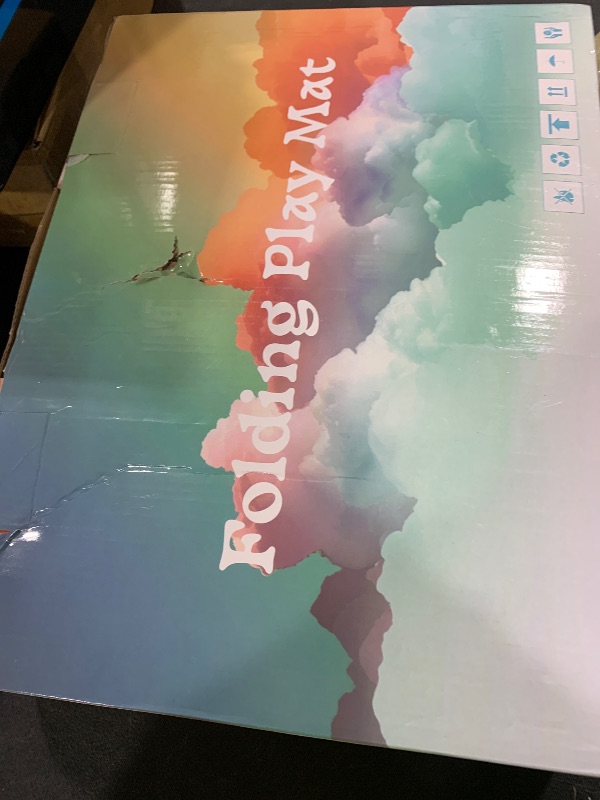 Photo 1 of Baby Play Mat, 50 x 50 Inch Play Mat Perfect for Use Baby Playpen, Foldable Baby Foam Playmat for Floor, Portable Waterproof Activity PlayMats for Babies, Infants and Toddlers