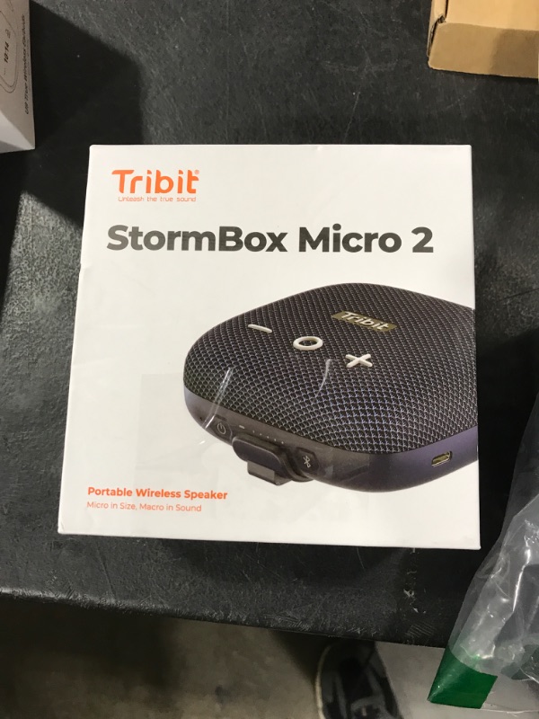 Photo 1 of Tribit StormBox Micro 2 Wireless Portable Speaker: 10W Loud Deep Bass Sound, IP67 Waterproof Bike Speaker with Bluetooth 5.3, 12Hrs Playtime, TWS Pairing for Camping Travel Hiking
