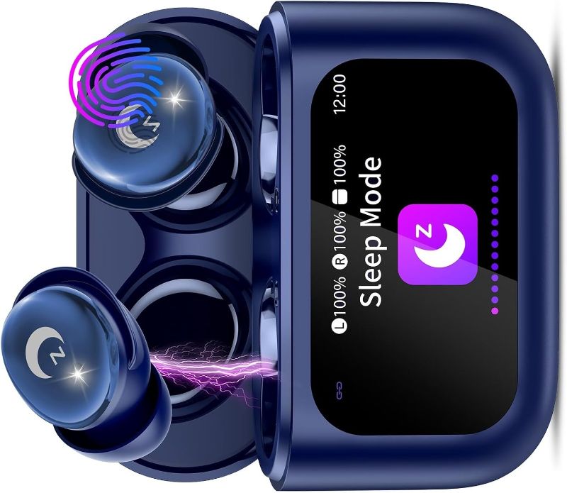 Photo 1 of Sleep Earbuds Bluetooth 5.4 in Ear Light-Weight Headphones, 48H Smart Touch Screen Ear Buds, Mini Sleep Headphones Small Design for Side Sleepers, Clear Calls Earphones, 5 EQ Modes, IPX7