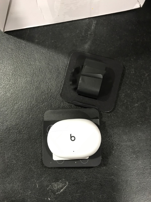 Photo 1 of Beats Studio Buds - True Wireless Noise Cancelling Earbuds - Compatible with Apple & Android, Built-in Microphone, IPX4 Rating, Sweat Resistant Earphones, Class 1 Bluetooth Headphones - White