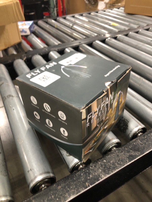 Photo 1 of Fly Fans for Tables, Food Fans, Tabletop Fan Rechargeable, Fly Spinner Table Fan with LED Light, Soft Holographic Blades for Picnic, Party, Outdoor&Indoor Dining