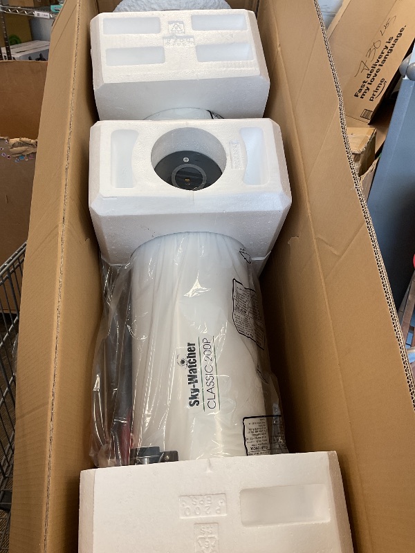 Photo 1 of SEE NOTES Sky-Watcher Classic 200 Dobsonian 8-inch Telescope – Solid-Tube – Simple, Traditional Design – Easy to Use, Perfect for Beginners, White (S11610)