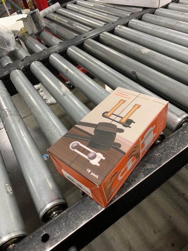 Photo 1 of (10 pack black) 4 button Cabinet Locks, U-Shaped Proofing Drawers Safety Child Locks Adjustable, for Wardrobe,Kitchen,Bathroom,Drawer,Fridge,Cupboard Doors Knobs & Handles