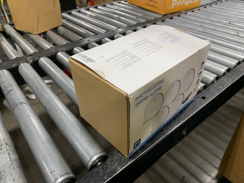 Photo 1 of Ecoey Hardwired Smoke Detector Interconnectable UP to 12 Units, Smoke Detector 10 Year with Replaceable 9V Backup Battery, Fire Alarms Smoke Detectors with Photoelectric Sensor, 5 Packs