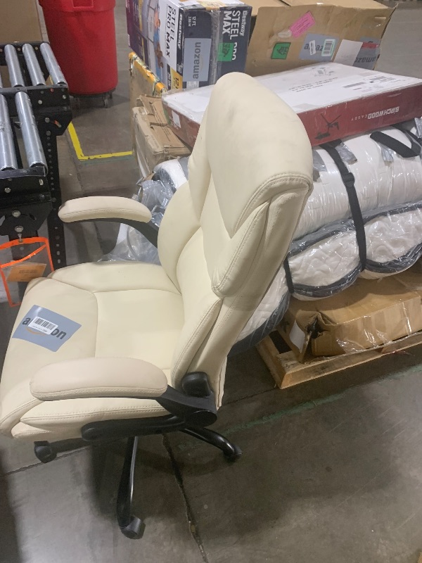 Photo 1 of Elevon Computer Gaming Chair, Ergonomic Office Chair Heavy Duty Task Desk Chair with Flip-up Arms, PU Leather, Adjustable Swivel Rolling Chair with Wheels