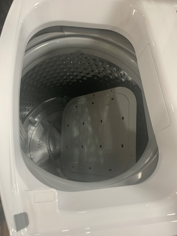 Photo 1 of BLACK+DECKER 3.0 Cu. Ft. Portable Washer, 26.5 lb. Capacity Washing Machine, 6 Cycles, Quick Connect Sink Adapter and Drain Hose Included, Transparent Lid & LED Display, BPW30MW, White
