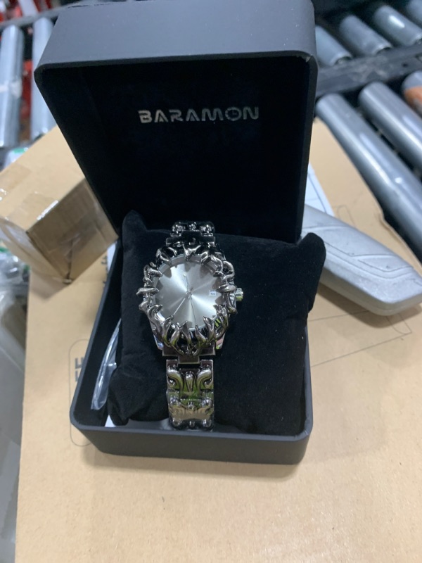 Photo 1 of BARAMON Watch for Men Retro Fashion Vintage Wristwatch Casual Gothic Steampunk Quartz Analog Hand Watches Hip Hop Cool Alien Y2K Male Clock