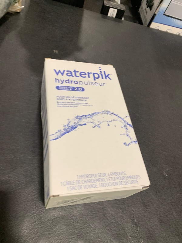 Photo 1 of Waterpik Cordless Advanced 2.0 Water Flosser For Teeth, Gums, Braces, Dental Care With Travel Bag and 4 Tips, ADA Accepted, Rechargeable, Portable, and Waterproof, Blue WP-583, Packaging May Vary