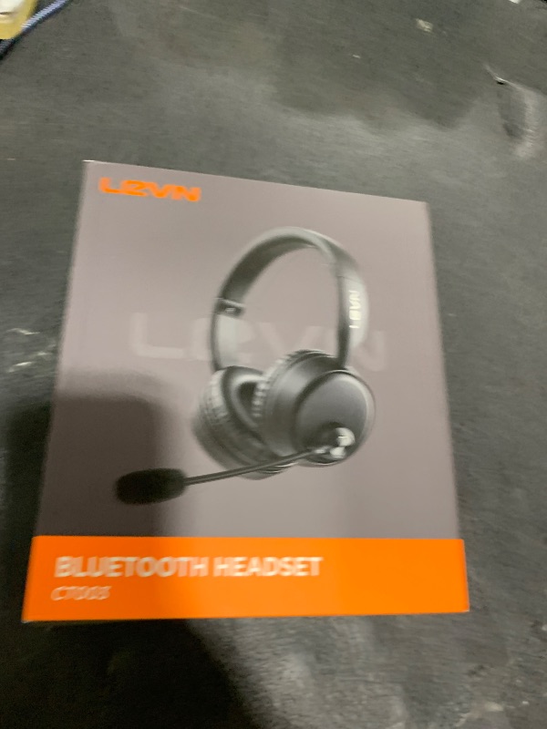 Photo 1 of LEVN Wireless Headset, Wireless Headset with Mic for Work, AI Noise Cancelling, 65 Hrs Working Time, Bluetooth Headphones with Microphone from Home/Computer/Call Center/Teams