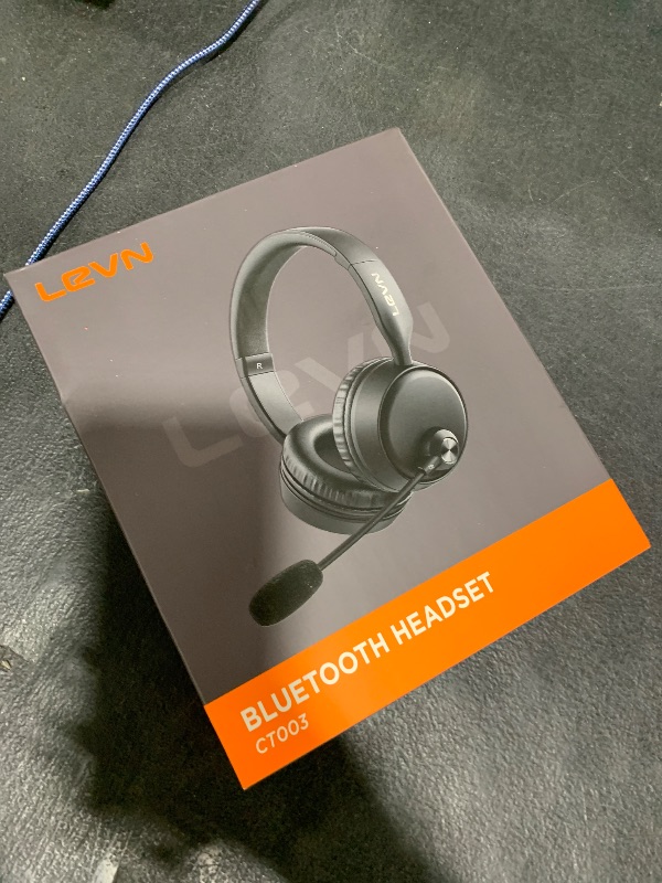 Photo 1 of LEVN Wireless Headset, Wireless Headset with Mic for Work, AI Noise Cancelling, 65 Hrs Working Time, Bluetooth Headphones with Microphone from Home/Computer/Call Center/Teams