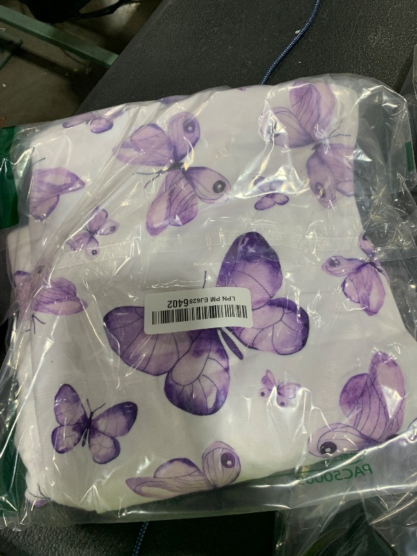 Photo 1 of Baby Blanket for Boys Girls Super Soft Double Layer Minky with Dotted Backing Cute Cow Crib Receiving Blanket Bed Throws for Newborns Nursery Stroller Toddler 30 x 40 Inch (Purple Butterfly)