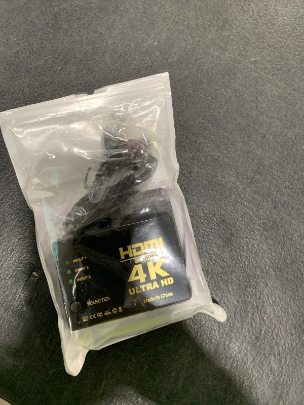 Photo 1 of Qwxamz 4K 30Hz HDMI Switch 3 in 1 Out HDMI Switcher Selector Box with Remote HDMI Support 3D CEC HDR HDCP2.3 for PS5 Pro, PS5/4/3, NS, PC, Notebook