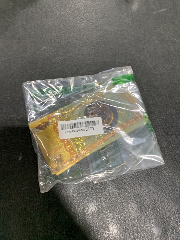Photo 1 of 10pc Gold Plated Bitcoin Bills, Color Gold Color Foil 100 Bitcoin Banknote BTC Bills Souvenir Banknotes for Collection