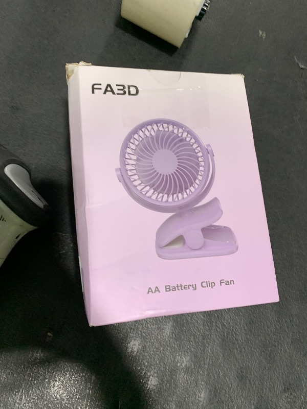 Photo 1 of AA Battery Operated Clip-On Fan with Aroma, 4 Speeds, 5-inch Small Personal Fans for Baby Stroller, USB Powered, Quiet, 360° Rotation for Desk/Dorm/Camp/Golf Cart, Portable Home/Office/Bed Use