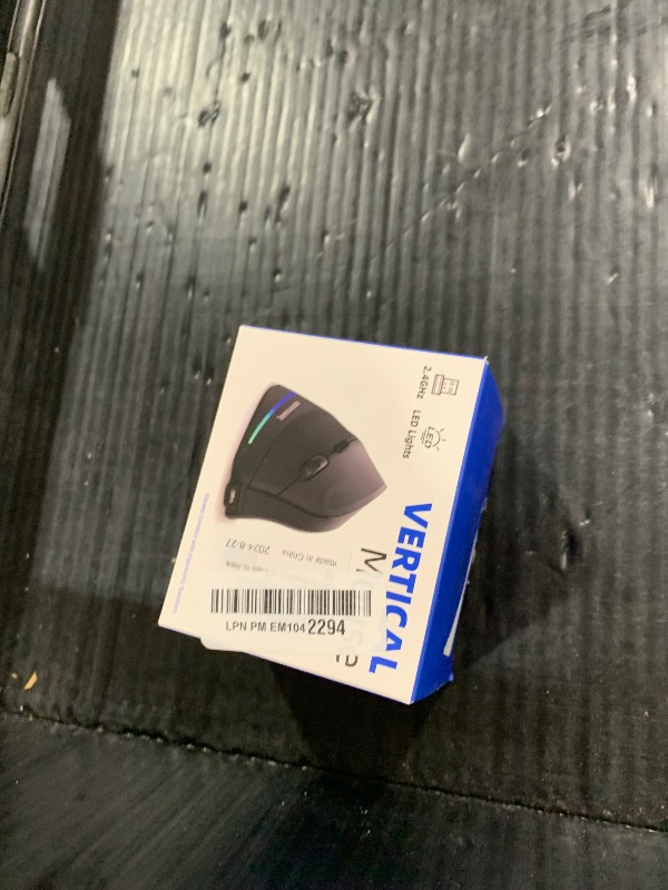 Photo 1 of ECHTPower Ergonomic Wireless Mouse, Bluetooth Vertical Mouse with LED Light, Control Up to 3 Devices (BT5.0+BT5.0+2.4GHz), Adjustable DPI 2400/1600/1000, for PC, Laptop, Mac, Windows