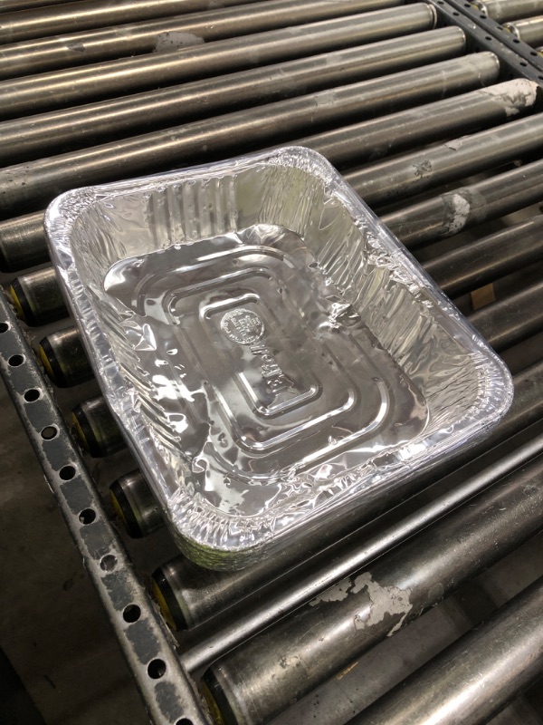 Photo 1 of PLASTICPRO Disposable 9 x 13 Aluminum Foil Pans Half Size Deep Steam Table Bakeware, 10ct