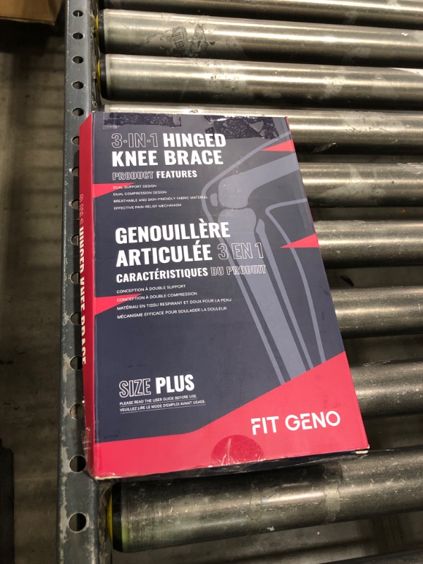 Photo 1 of Hinged Knee Brace for Meniscus Tear: Adjustable Support for Knee Pain w/ Built-in Side Stabilizers & Removable Metal Hinges