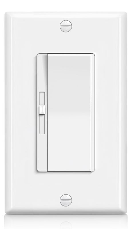 Photo 1 of BESTTEN Super Slim Slide Dimmer Light Switch, Quiet Dimmer Switch, Wall Plate Included, Single Pole or 3 Way Dimmable Switch, Max 300W LED